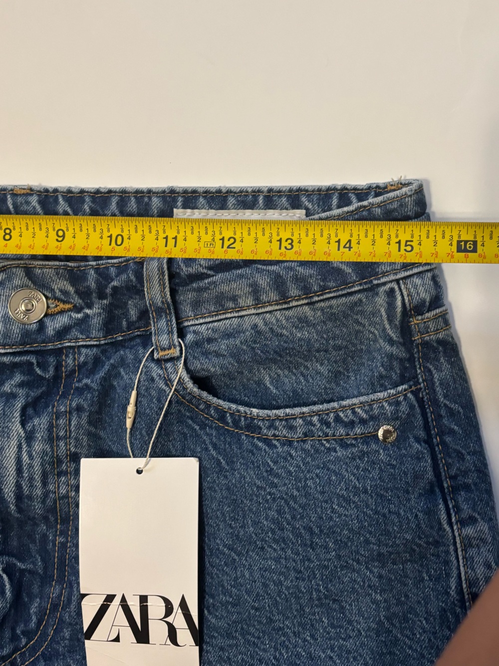 ZARA Z1975 MID WAIST RIPPED CUT OUT STRAIGHT LEG JEANS - Picture 6 of 7
